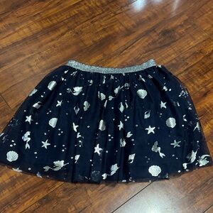 Kids Navy and Silver Sea-Themed Skort
